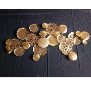 Arte de pared de hierro chapado en oro, arte de pared de Metal de estilo moderno de calidad para dormitorio, sala de estar y decoración de habitación de invitados de la India - Product Image 3