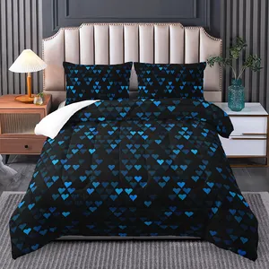 3D gedruckte kunden spezifische metallische Waben muster warme Winter decke Quilt Set