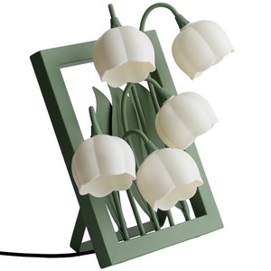 Lily Flower Frame Table Lamp E27 LED Touch Control Eye Caring Desk <b>Night</b> <b>Light</b> For Bedroom Study Decor - Product Image 4