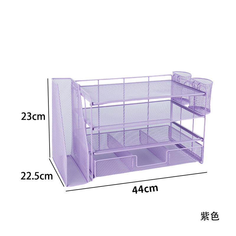 Purple [with metal pen holder drawer]