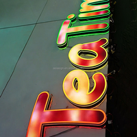 Letreros Luminosos de Acrílico Líquido 3D RGB a Todo Color con Control por Aplicación Personalizada para Edificios con Transformador