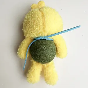 Haustier-Lieblingsspielzeug Katzenschneckenkugel Katzenspielzeug Bruxismus saubere Zähne anti-Biss-Teddybär Kaninchen Entenschwamm Frosch Karikatur Plüschtiel