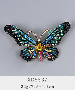 เข็มกลัดติดเพชรรูปผีเสื้อสำหรับผู้หญิงเข็มกลัดโลหะอัลลอยแฟชันเป็นมิตรต่อสิ่งแวดล้อมขนาดใหญ่ประดับเพชร - Product Image 5