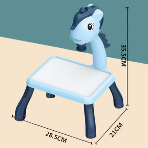 โต๊ะวาดภาพฉายภาพม้าตลกสำหรับเด็ก ของเล่นกระดานวาดภาพฉายภาพเพื่อการศึกษาปฐมวัย กระดานเขียน - Product Image 5