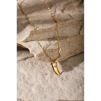 Nouveau Ins Design De Mode Personnalisé Ivoire Forme Pendentif En Acier Inoxydable Bijoux Colliers clavicule Collier En Gros