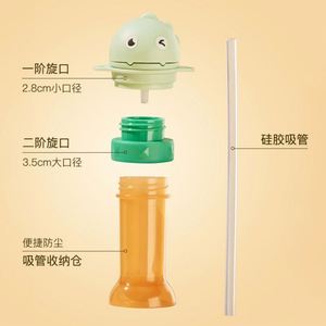 Tête de conversion de couvercle de bouteille de paille anti-étouffement en PP universel pour les accessoires de consommation d'eau pour enfants et étudiants - Product Image 2