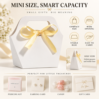 Sacs cadeaux créatifs miniatures en papier avec poignées pour kits de perçage d'oreilles, cadeaux de fête des 16 ans et cadeaux pour invités de Quinceañera