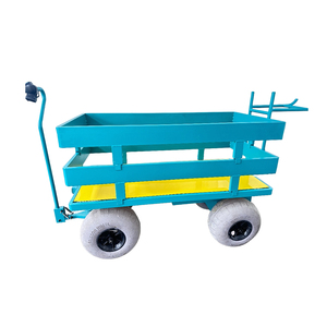 Carrello elettrico per uso domestico 4 ruote con piattaforma a rete carretto a mano carrello per esterni pesante da spiaggia - Product Image 3