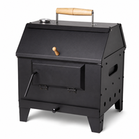 Barbecue au charbon de bois portable et détachable avec four à pizza, gril pliable pour le camping en plein air, la cour, le patio et les fêtes de plein air