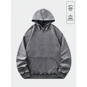 Sudadera con Capucha Extra Grande para Hombre, Estilo Urbano Vintage, con Estampado Gráfico de Pedrería, Hombros Caídos, Corte Cuadrado, Fabricante de Ropa Personalizada - Product Image 3