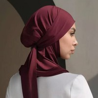 Nouveau style, foulard en tissu de bambou 100% écologique, respirant, uni, en cristal, pour la tête, turban, voile, écharpe