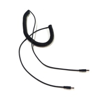 Câble d'alimentation DC5521 mâle-mâle 5,5x2,1 mm, cordon DC enroulé, câble d'alimentation DC spiralé rétractable pour caméra de voiture LED CCTV 12V
