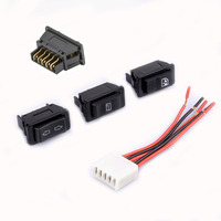 Interruptor Universal de 5 Pines para Elevalunas de Coche con Arnés de Cables