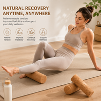 Bâton de massage en liège naturel Corlo en gros, haute densité, pour la récupération musculaire, le yoga, le Pilates, le fitness, équipement de gym, antidérapant, unisexe