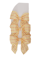 OEM ODM Logo personnalisé, nœuds en polyester élastique pré-fabriqués imprimés à l'or pour boîte cadeau, anneau de serviette, fête d'anniversaire, cadeau de mariage