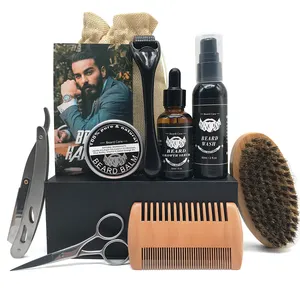 OEM-productos para el cuidado del cabello para hombre, bolsa de herramientas de aseo masculino, kit de aceite para el crecimiento de la barba, Etiqueta Privada