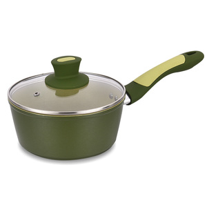 Juegos de ollas de aluminio verde militar, juegos de utensilios de cocina antiadherentes, contrato diario, platos cocinados en casa, cocinar es <span class=keywords><strong>Simple</strong></span> - Product Image 3