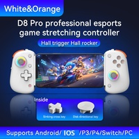 Control Inalámbrico D8pro, Joystick para Teléfono, Empuñadura Extensible, para Juegos Móviles en Android, IOS y PC