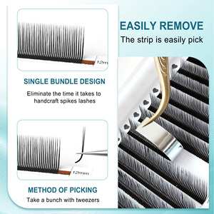 Pestañas CoMango 5D Flora Spikes, Extensiones de Pestañas con Forma de Flor, Pestañas Individuales Pre-fabricadas, Pestañas 5D Spikes, Pestañas de Volumen - Product Image 3