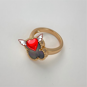 Anillo de Boda de <span class=keywords><strong>Plata</strong></span> de Ley S925 Original con Baño de Oro de 18K y Trébol de Cuatro Hojas, Se Puede Solicitar el Modelo Van Cleef del Catálogo del Vendedor - Product Image 5