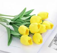Mini-tulipes artificielles en PU faites à la main, fleurs artificielles miniatures transfrontalières, centres de table pour la Saint-Valentin et la décoration de mariage