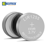 Batterie bouton au lithium rechargeable EEMB Factory LIR1255 3.7V 65mAh Li-ion