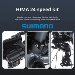 Bicicleta de Montaña para Viajes de Larga Distancia, con Doble Freno de Disco, Cambio de Marchas, Manubrio de Mariposa de 26 Pulgadas, Cuadro Curvo - Product Image 5