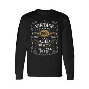 T-shirt vintage à manches longues de 1965, parfaitement vieilli, pièces originales, cadeau pour le 60e anniversaire - Product Image 2