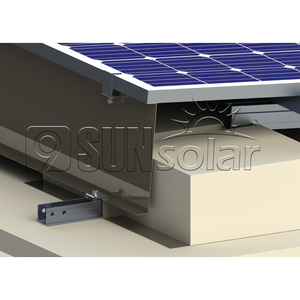 9sunsolar personnaliser panneau solaire poteau support de montage produits toit lesté plat dans le système de montage solaire - Product Image 2