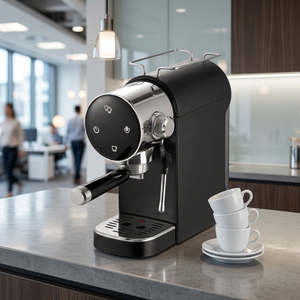 Machine à expresso à commande tactile économique avec fonction pré-infusion, 120V norme américaine |   Machine à café rétro pour la maison 15 bars - Product Image 2