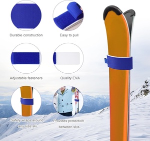 Customizable Alpine Ski Straps Eco-Friendly <strong>and</strong> Self-Adhesive with Double Sided <strong>Hook</strong> <strong>and</strong> <strong>Loop</strong> Tapes Adjustable - Product Image 2