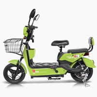 Vélo Électrique Urbain Portable 350W Sans Balais, Couleurs Tendance, 3 Vitesses, Capteur en Acier, Siège Arrière, Panier de Rangement