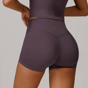 Pantaloncini sportivi <span class=keywords><strong>attillati</strong></span> da donna sportivi con elastico in vita da Yoga <span class=keywords><strong>pantaloni</strong></span> da Fitness a vita alta Leggings da Yoga corti - Product Image 3