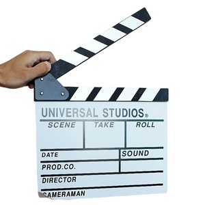 Logo personalizzato in legno bianco lucidabile Clap-Stick director's Clapperboard meme pad stile per regali - Product Image 4