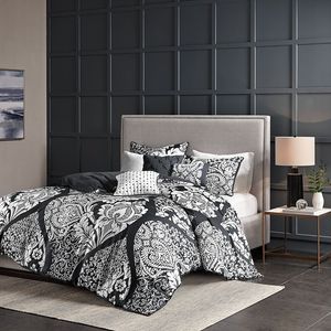 Ensemble de housse de couette imprimée 6 pièces, motif noir et blanc moderne, literie pour la décoration de la chambre - Product Image 4