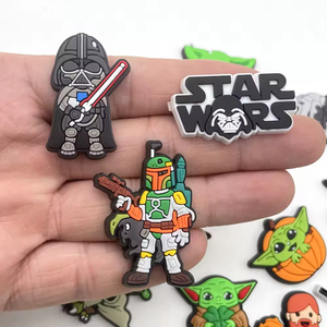 Hot Sale Cartoon Yoda Clog Shoe Decorations Detachable DIY Popular <strong>Wars</strong> <strong>Star</strong> Soft Rubber <strong>Charms</strong> for Party Master Yoda <strong>Charms</strong> - Product Image 3