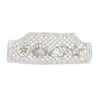 Dentelle tissée au crochet à bord festonné, patch brodé, décorations en dentelle ajourée pour vêtements