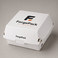 Emballages alimentaires personnalisés avec logo de marque pour hamburgers, frites, contenants jetables en carton pour la livraison aux restaurants