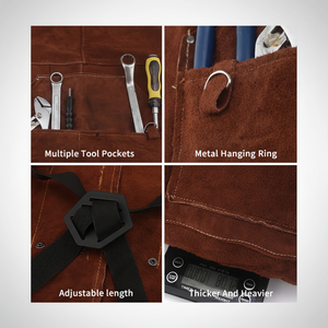 Tablier d'atelier de soudage 23,6x41,3 pouces, tabliers de forgeron robustes pour hommes et femmes, utilisation dans les restaurants et bars, marque personnalisée - Product Image 1