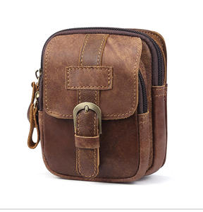Andong Genuine Cow Leather Long Wallet <b>Purse</b> for <b>Men</b> Man Fashion Waist Pack Strap Bags Multifunctional Outdoors Daily Use Bag - Product Image 1
