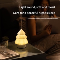 Diffuseur d'huiles essentielles USB, humidificateur, veilleuse d'ambiance de bureau, machine d'aromathérapie lumineuse colorée pour Noël
