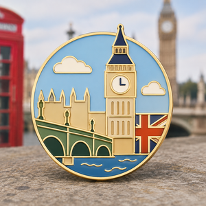 Pin de Solapa de Metal con Temática de Londres, Gran Bibelón y Río Támesis, Souvenir de la Herencia Británica, Venta al por Mayor, Alta Calidad, Personalizado - Product Image 2