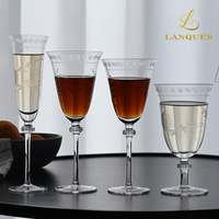 Lanques FLORAL CUT Verre transparent réutilisable sans plomb, compatible lave-vaisselle, pour la maison et les événements de mariage