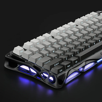 Nuevo Teclado Mecánico Mercury K-Gradient de Aleación de Aluminio con Interruptores Lineales, Diseño 75%, Modo Triple Personalizable, Iluminación RGB de 13 Colores y Grabado Lateral