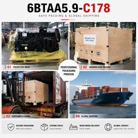 Motor de Construcción CUMS 6BTAA5.9 de 131kW 178HP, Motor Diésel Industrial para Excavadora, Cargadora de Ruedas y Equipos de Minería