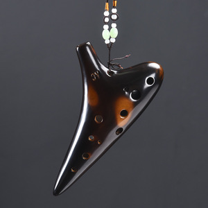 Ocarina de Cerámica de 12 Orificios en Do Alto, Flauta Ocarina AC de Afinación Estable para Entrenamiento Musical Escolar, Instrumento Musical - Product Image 4