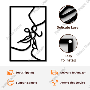 カスタムレーザーカット木制サインパーソナライズされた黒い木制壁アート絵画をテーマにした家庭用装飾 - Product Image 2