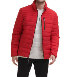 Chaqueta acolchada de hombre de alta calidad con logotipo personalizado para invierno con cuello levantado de talla grande - Product Image 5