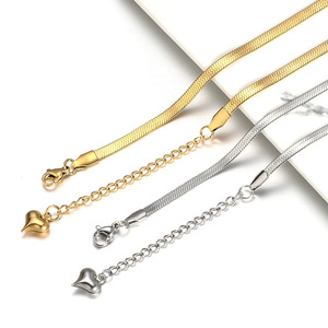 Collar de Acero de Titanio Meiya, Cadena con Forma de Corazón, Color Oro y Plata, Joyería de Moda, Regalo - Product Image 1