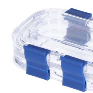 Scatola di plastica portatile a membrana con cerniera gialla PS pellicola traslucida corona per protesi dentaria - Product Image 3